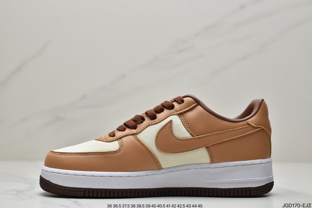 180 耐克Nike Air Force 1 Low Waterproof Wheat 棕黄空军一号DJ6395-100