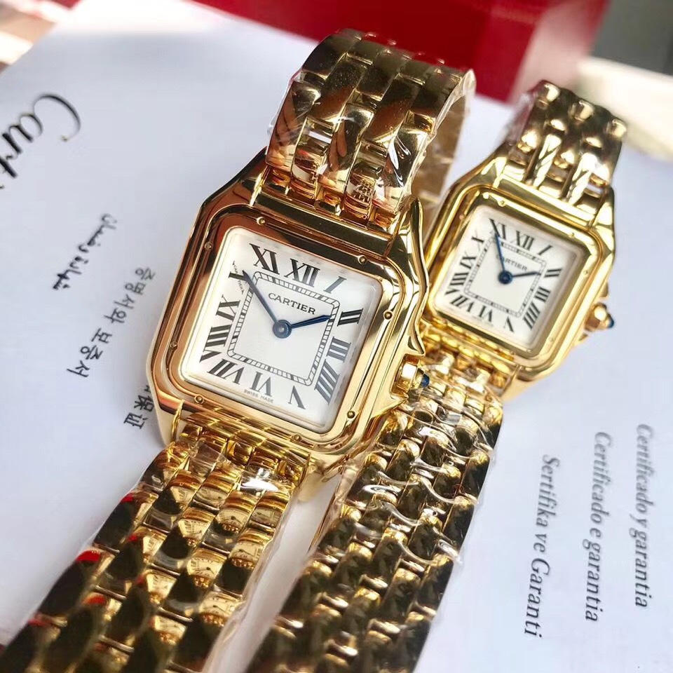 New 18k Gold-Plated Panthère de Cartier Watch: Glamorous and Elegant Women’s Timepiece - 图片 3