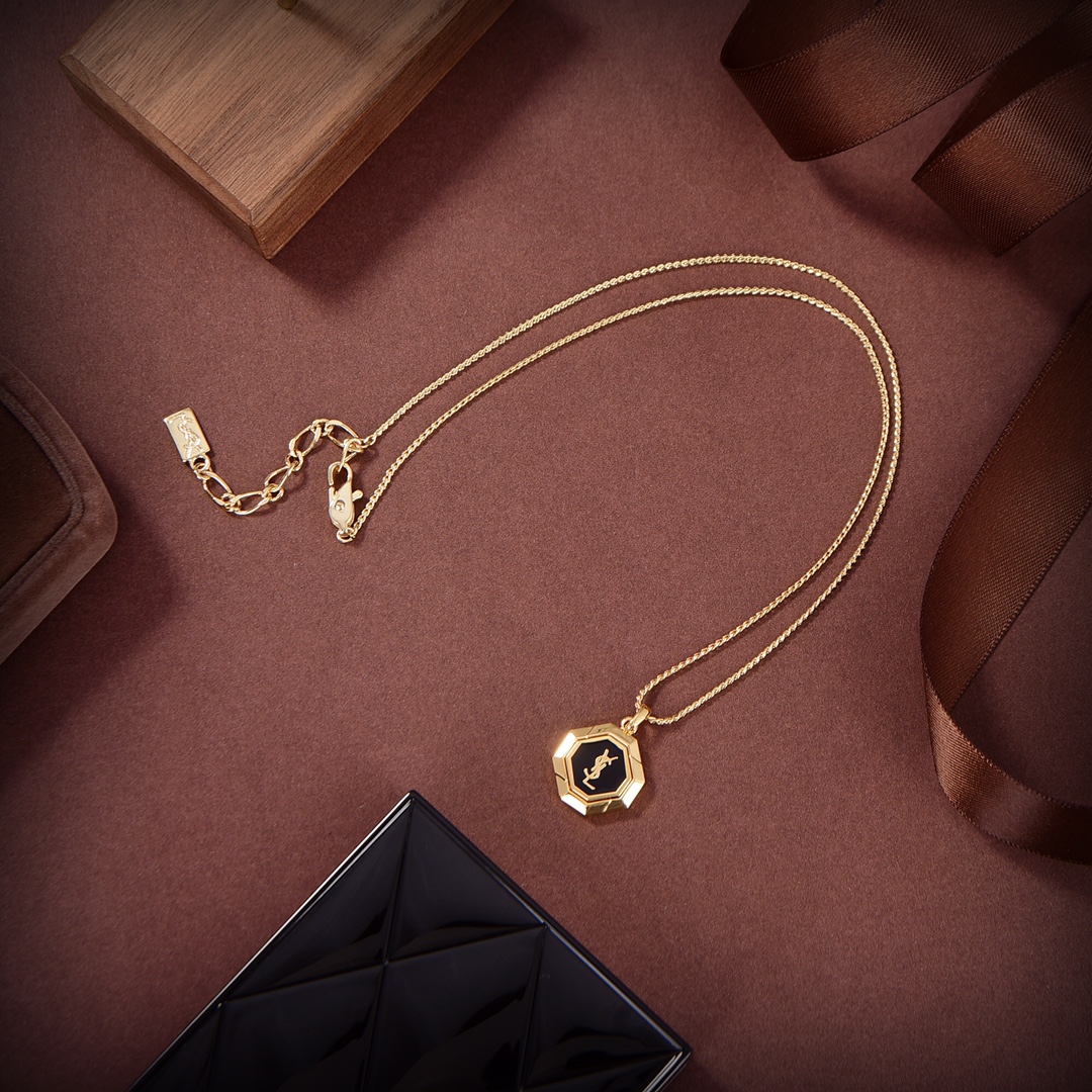 Buy 1:1
 Yves Saint Laurent Jewelry Necklaces & Pendants Yellow Brass Fashion