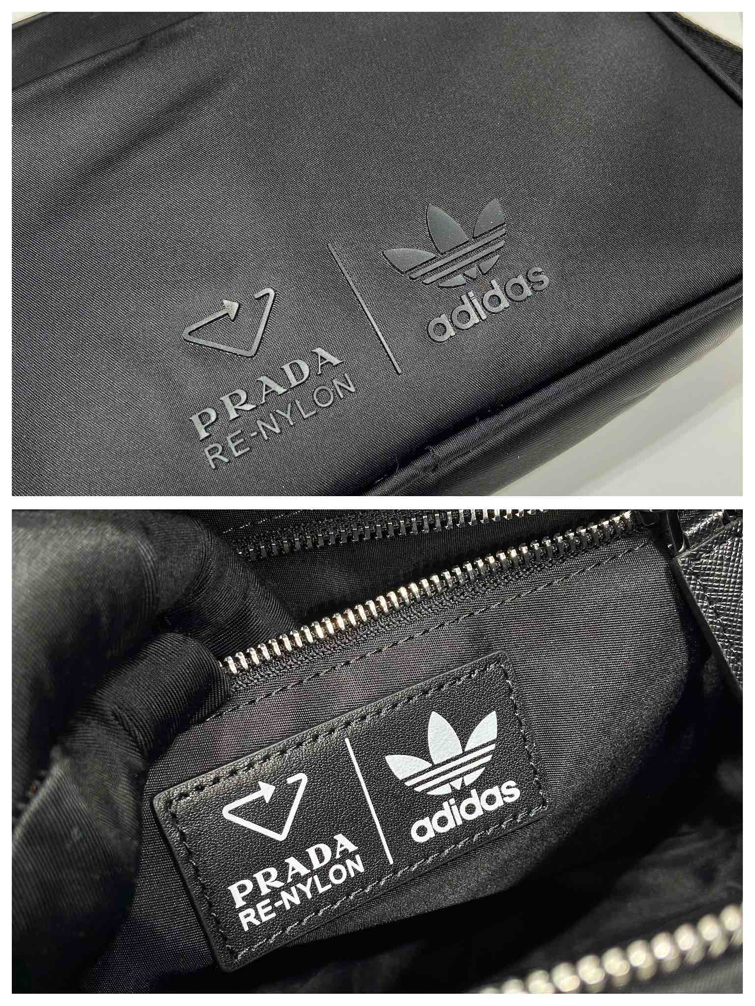 PRADA普拉达Re-Nylon和Saffiano皮革斜跨包2VH142