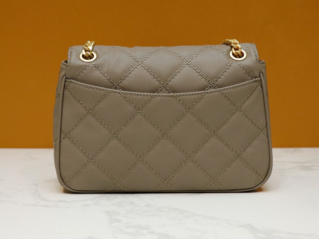 Tory Burch ～ToryBurch 87863 新款翻盖包 单肩斜挎盖头包 植鞣牛皮 磨砂金色五金