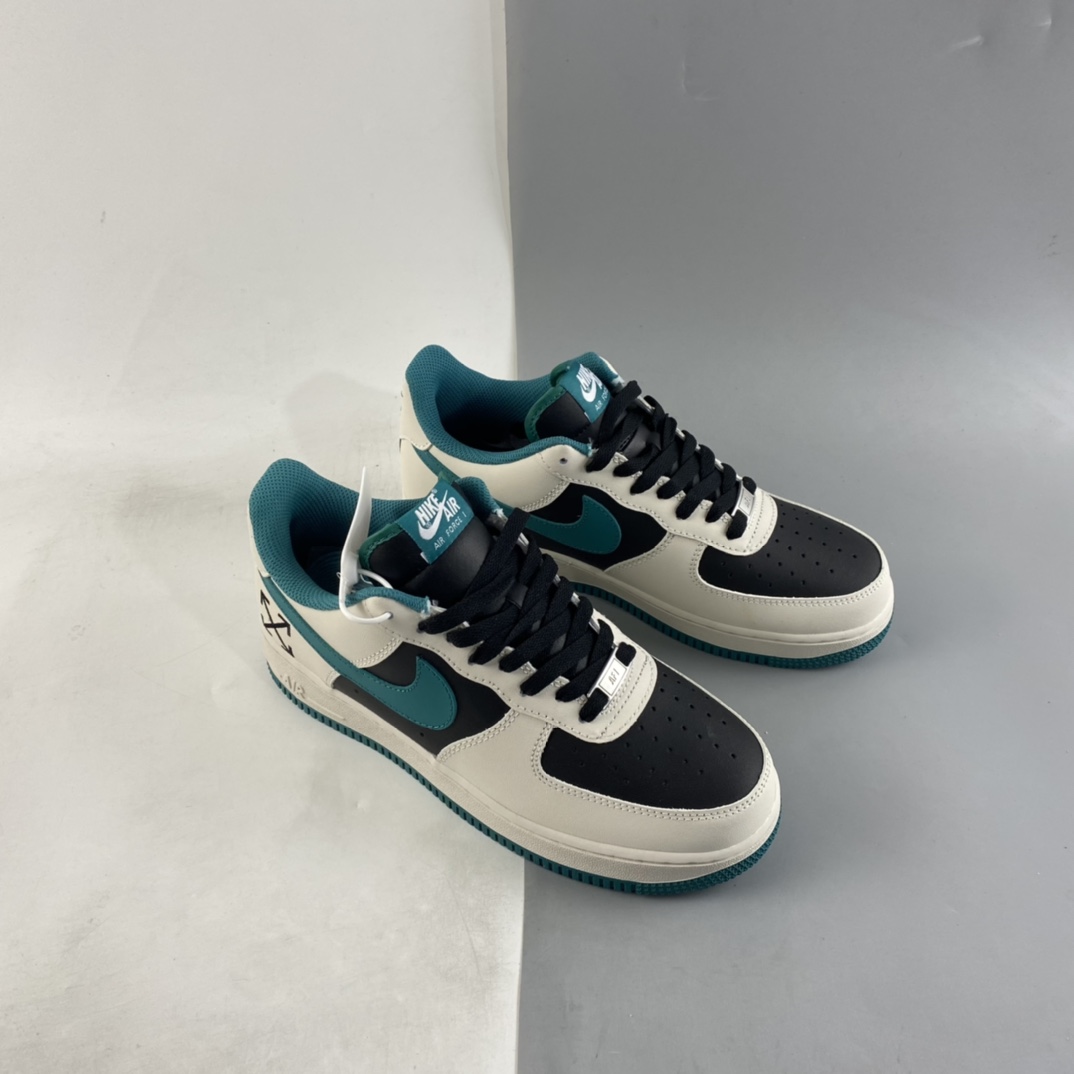 P240 NIKE Air Force 1’07 Low 黑白绿空军一号板鞋 BS8872-023