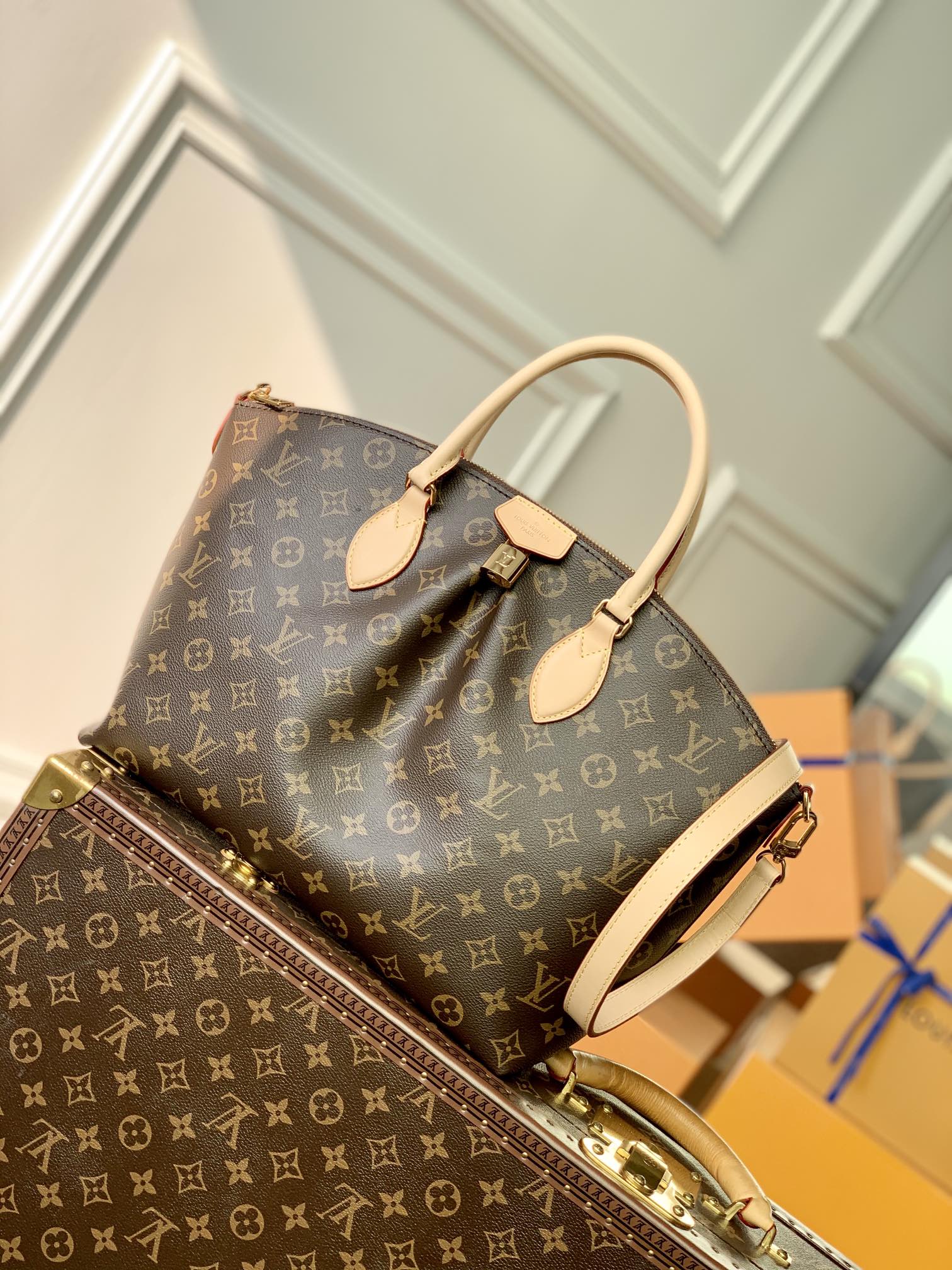 Authentic LOUIS VUITTON Monogram Boetie MM M45987 Bag #246-000-362