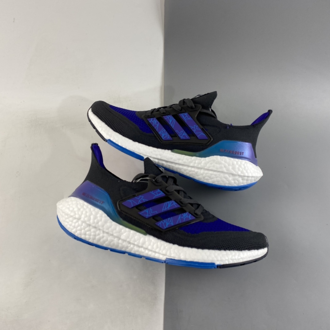 Adidas UltraBoost 21 Thick Popcorn Sock Knit Upper Casual Sports Jogging Shoes GY1332