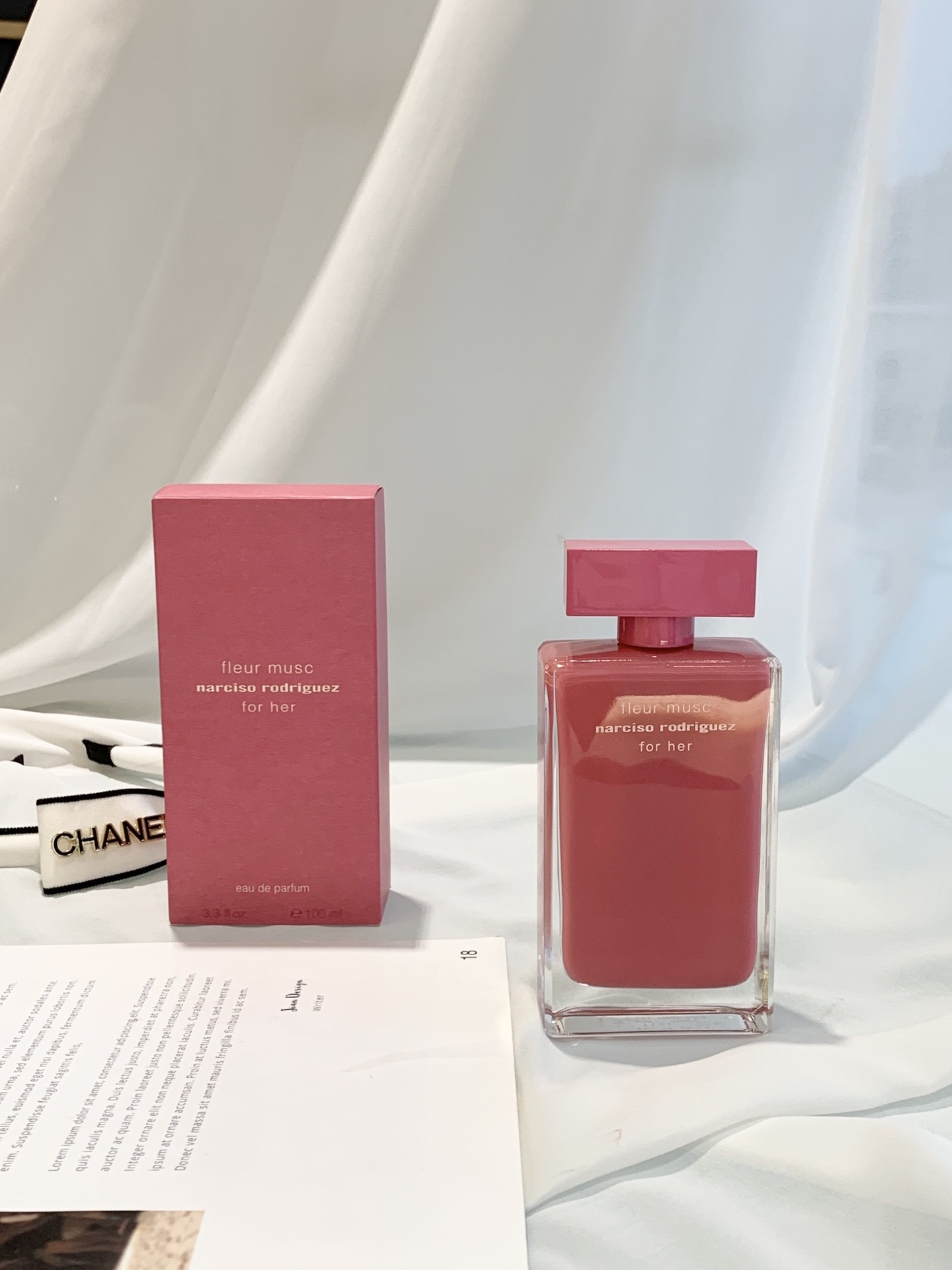 Narciso Rodriguez Perfume Pink Red Rose White
