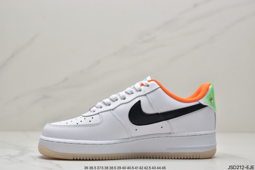 200 耐克Air Force 1 Low 白橙原楦头原纸板 打造纯正空军版型DO2333-101