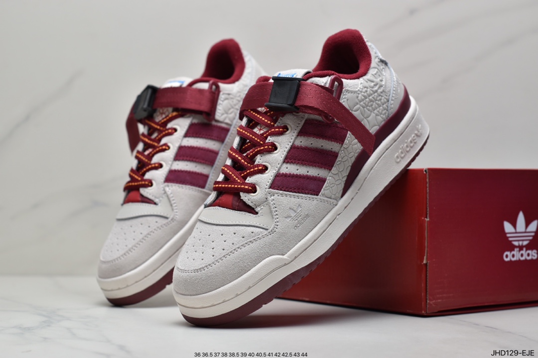 Adidas Clover Originals Forum 84 Low Roman Series Velcro Shoes GX8866