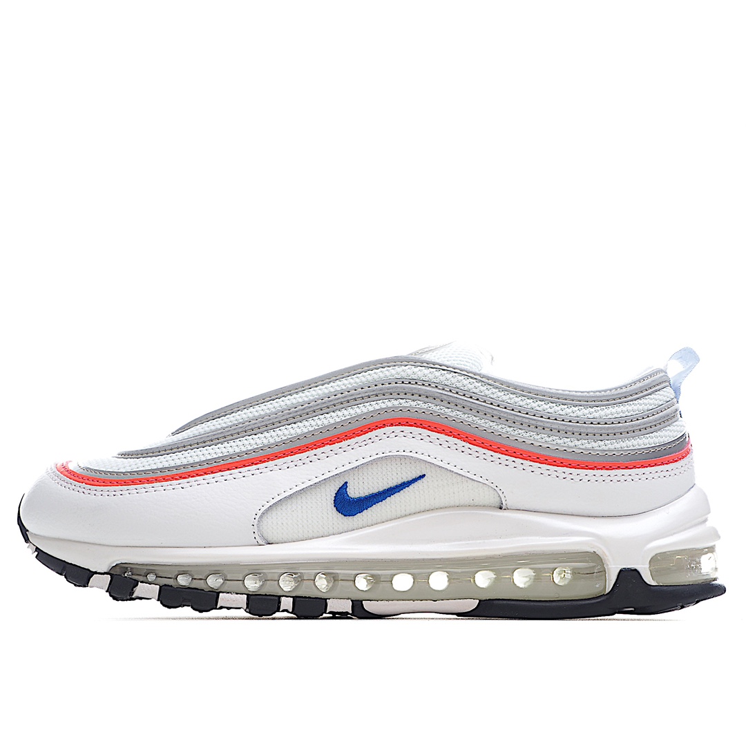 H5 公司级别 NK Air Max 97 子弹反光全掌气垫跑鞋 灰蓝红