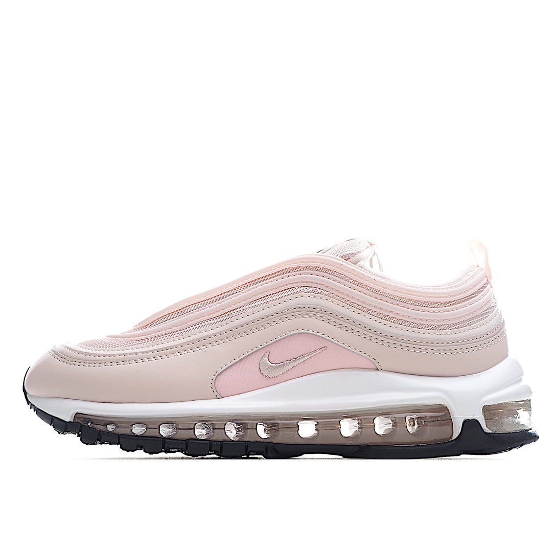H5 公司级别 NK Air Max 97 子弹反光全掌气垫跑鞋 粉白
