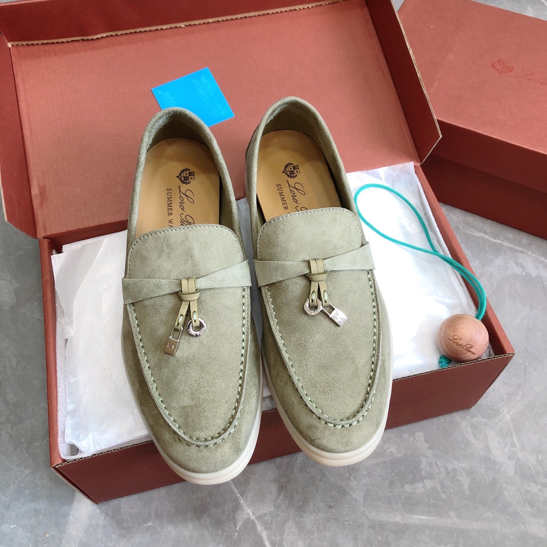 Best Replica Quality
 Loro Piana Shoes Loafers Apricot Color Black Blue Caramel Coffee Dark Green Grey Light Pink White Yellow Unisex Chamois Cowhide Rubber Sheepskin Summer Collection