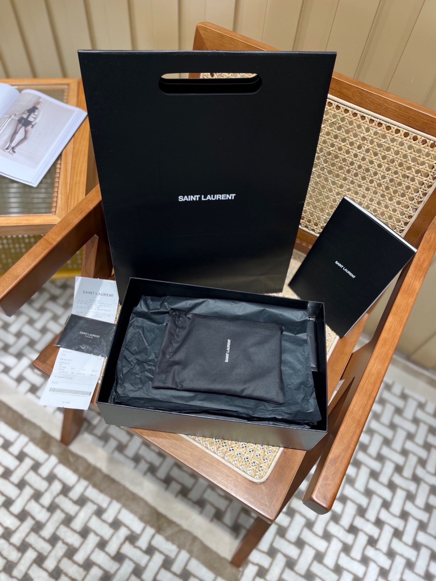 Saint laurent Ysl LE 5 À 7 鳄鱼纹腋下包 657228黑色