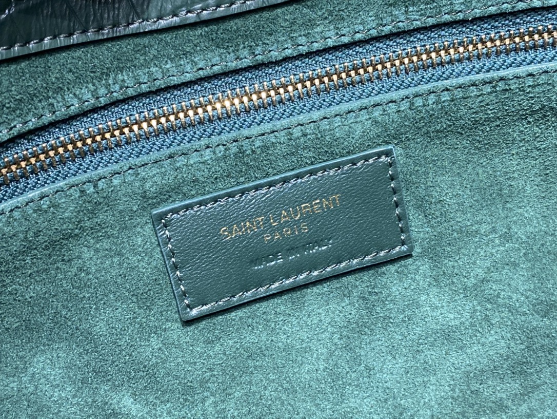 Saint laurent Ysl LE 5 À 7 鳄鱼纹腋下包 657228绿色