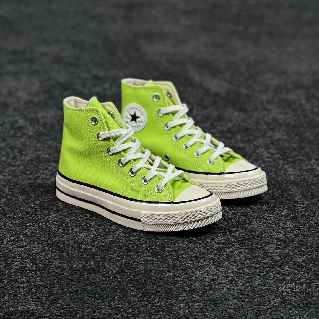G0 1970s新配色 柠檬绿/紫粉 Converse Chuck 1970s 22ss环保新配色来了 迎接春季 此番匡威带来的四色全新70s环保配色 可以说每一色都有各自的特色 各显格调 又百搭
