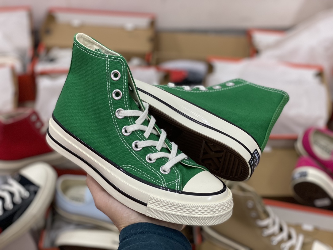 纯原 (偏大半码左右) 匡威converse 1970s 五颜六色的帆布鞋