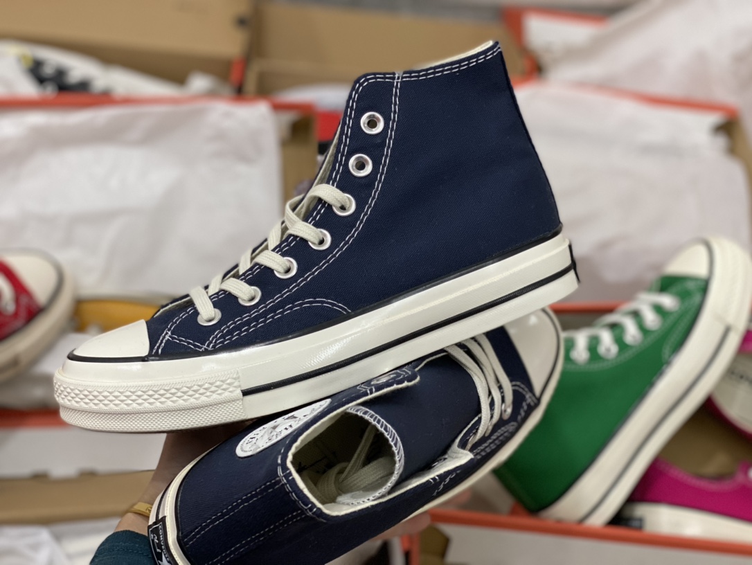 纯原 (偏大半码左右) 匡威converse 1970s 五颜六色的帆布鞋