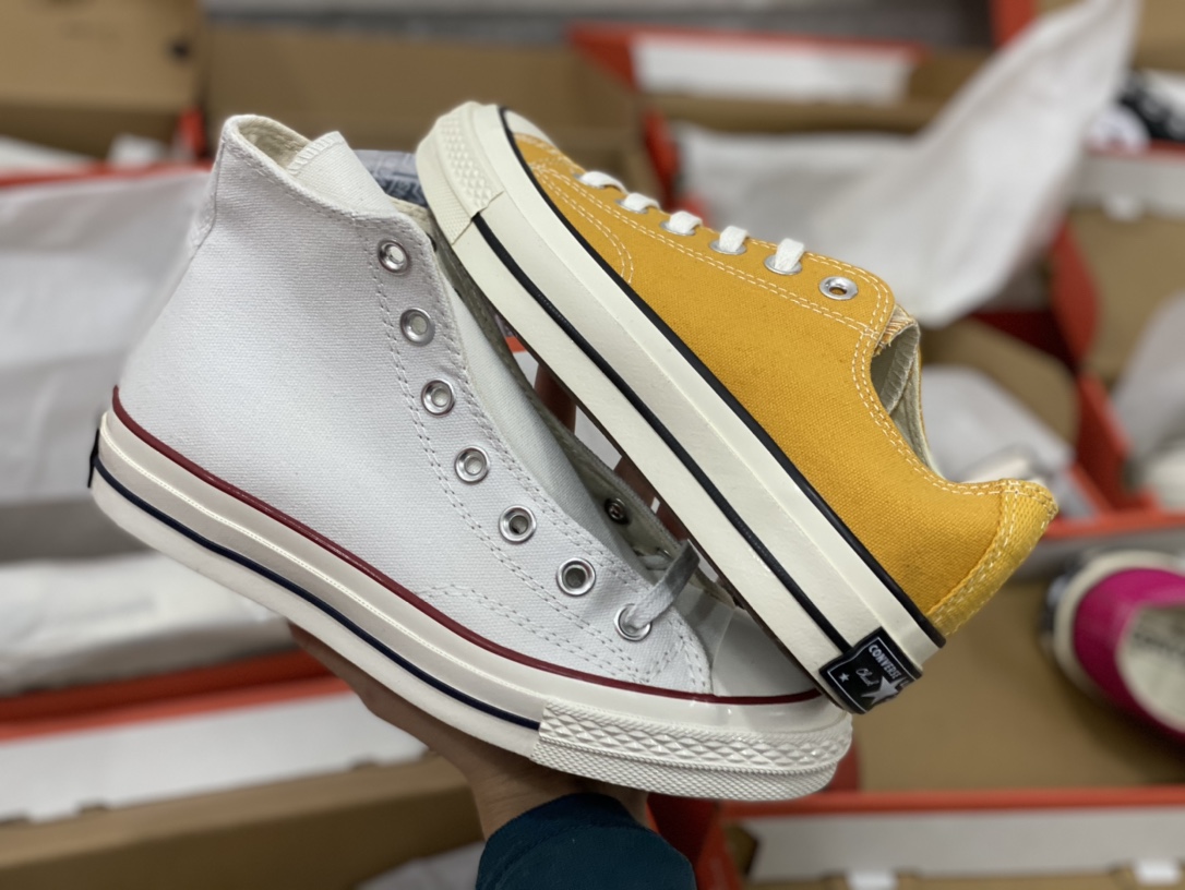 纯原 (偏大半码左右) 匡威converse 1970s 五颜六色的帆布鞋