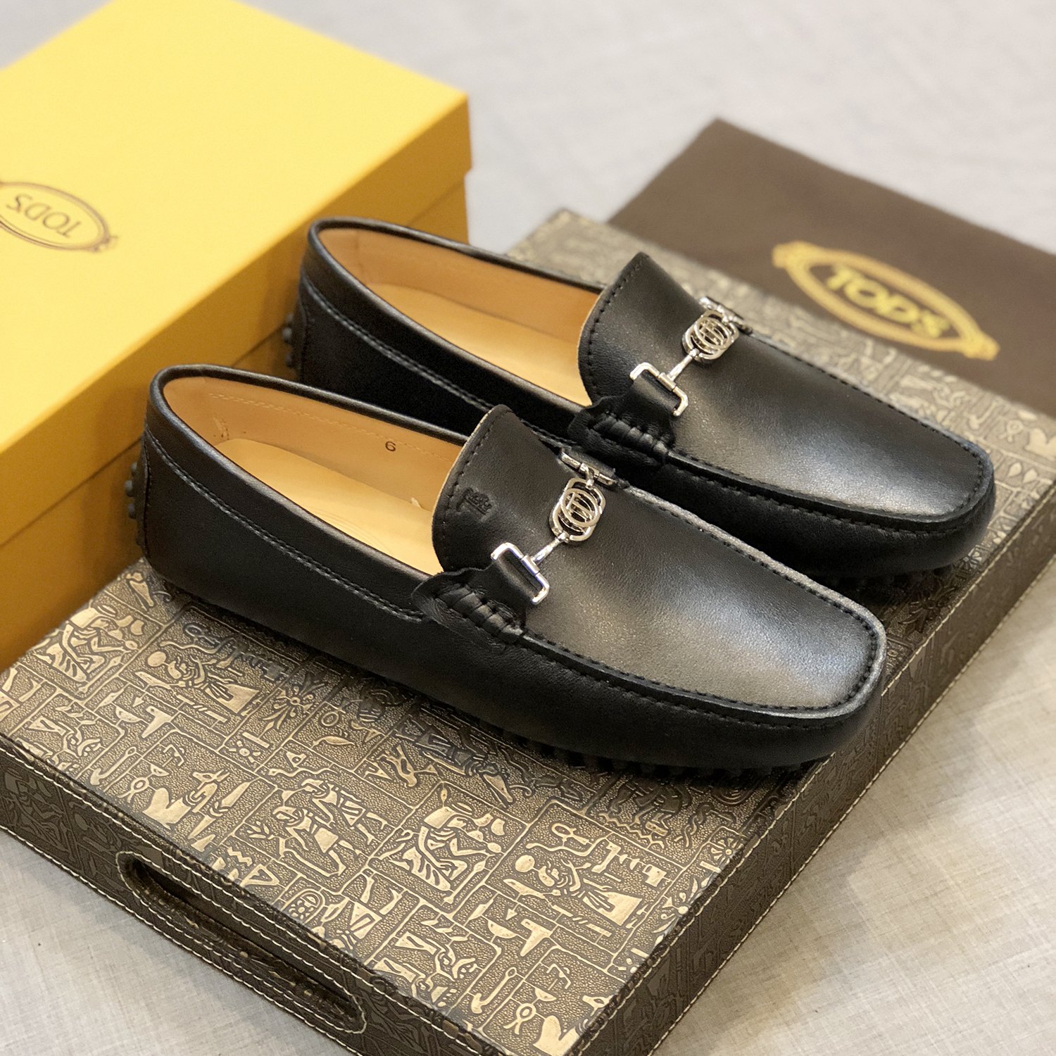 High-Quality Men’s Bean Shoes in Black, Sizes 38-45, Original Packaging, Premium Materials. - 图片 2