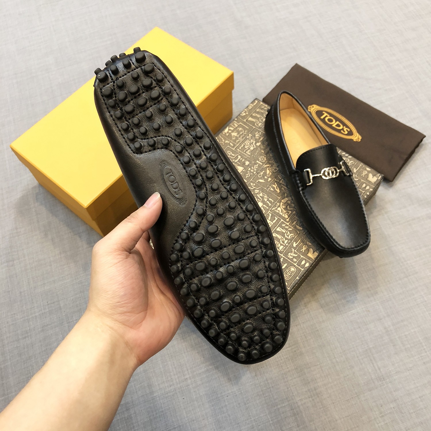 High-Quality Men’s Bean Shoes in Black, Sizes 38-45, Original Packaging, Premium Materials. - 图片 4