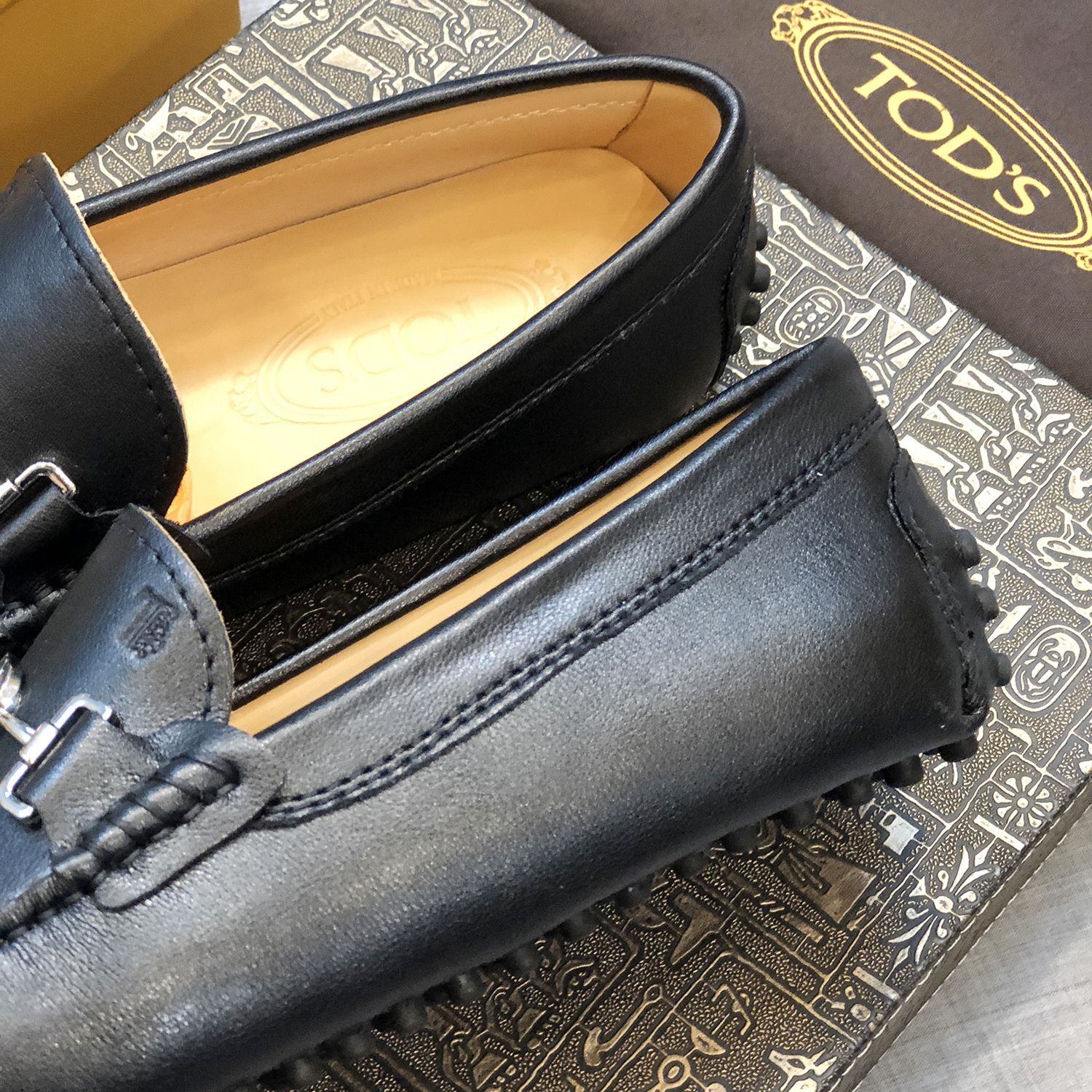 High-Quality Men’s Bean Shoes in Black, Sizes 38-45, Original Packaging, Premium Materials. - 图片 7