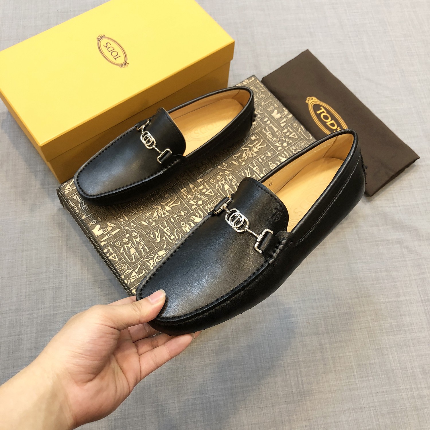 High-Quality Men’s Bean Shoes in Black, Sizes 38-45, Original Packaging, Premium Materials. - 图片 8