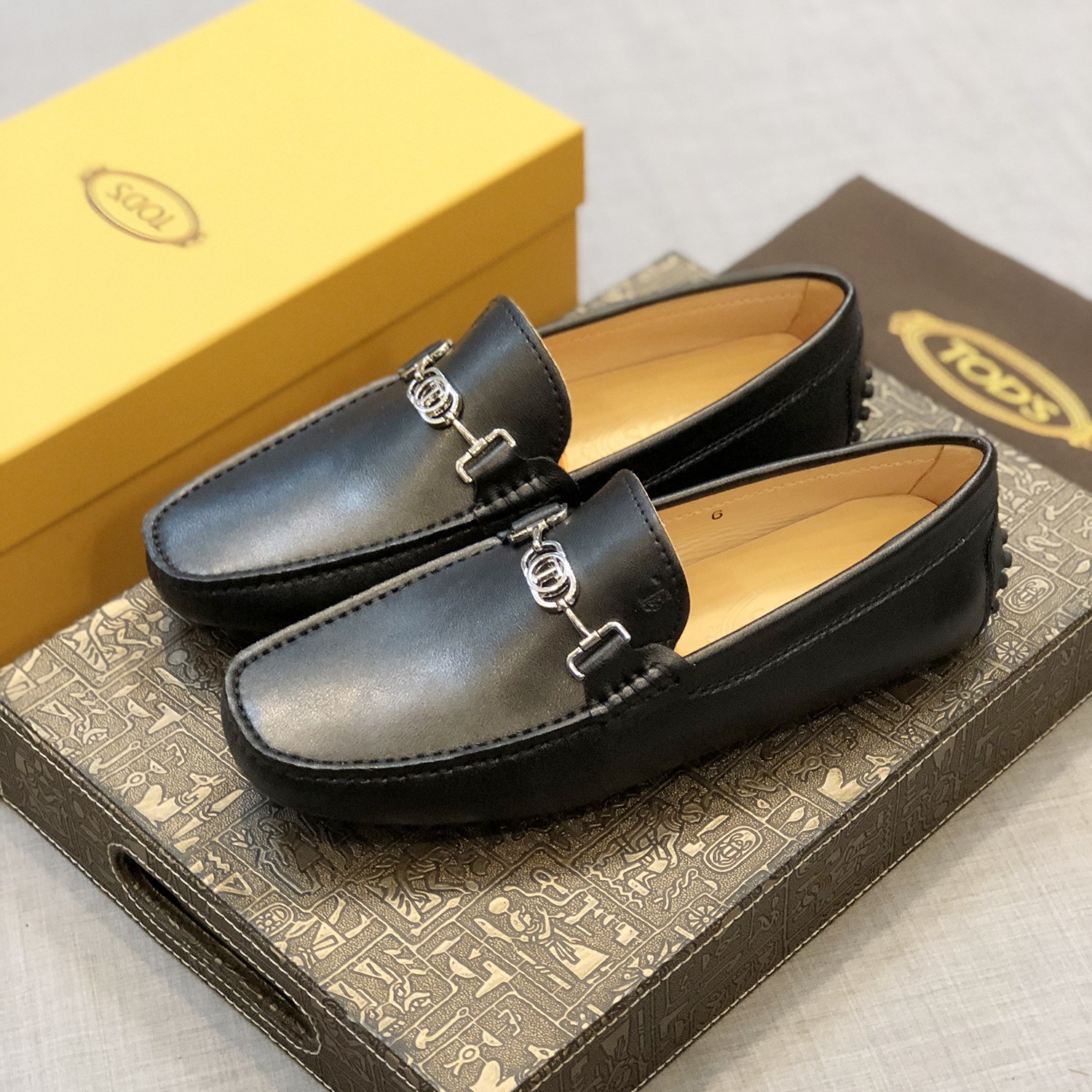 High-Quality Men’s Bean Shoes in Black, Sizes 38-45, Original Packaging, Premium Materials. - 图片 9