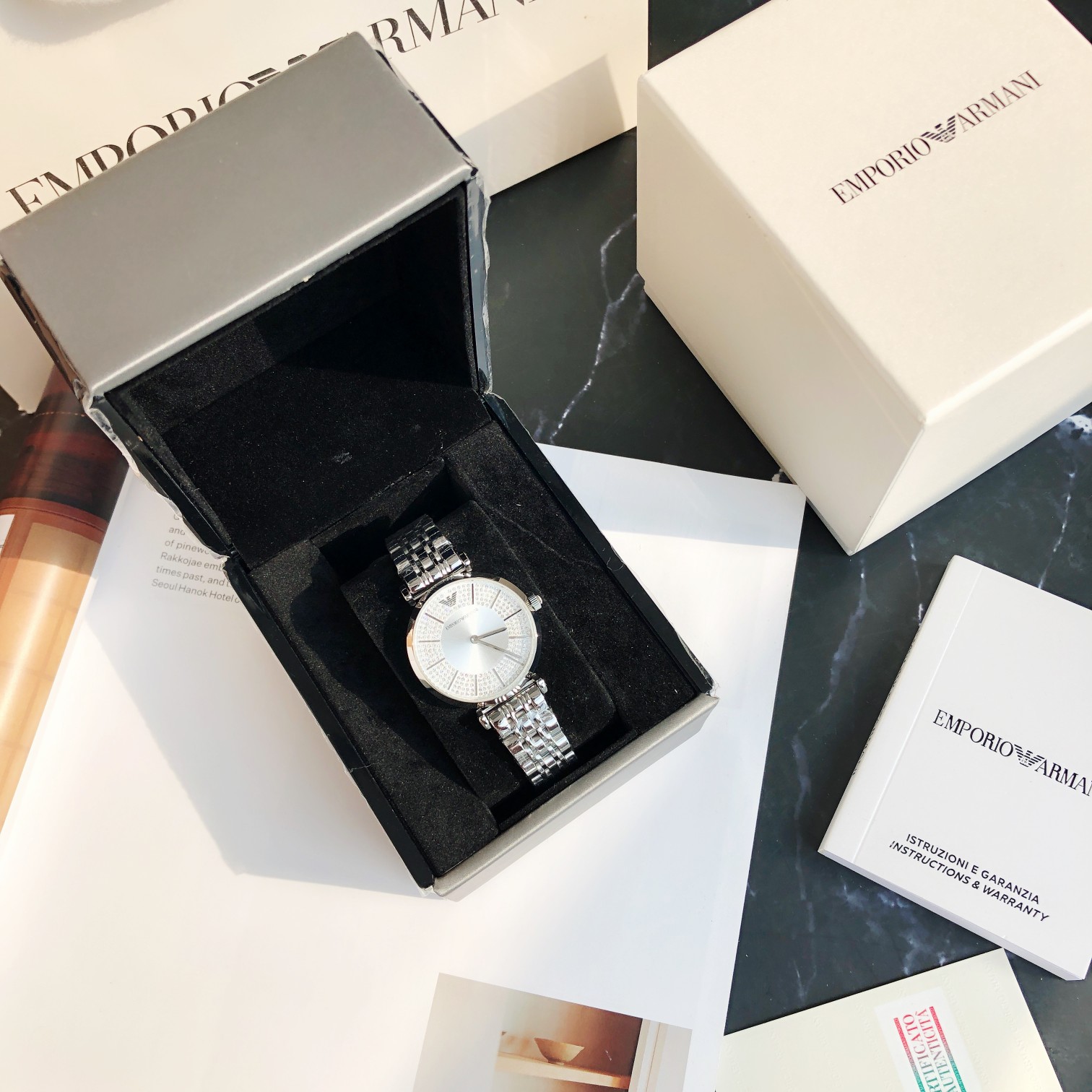 Reloj Armani Armani Gypsophila para mujer Modelo AR11445* Diámetro de la esfera 32 mm Correa de acero inoxida…