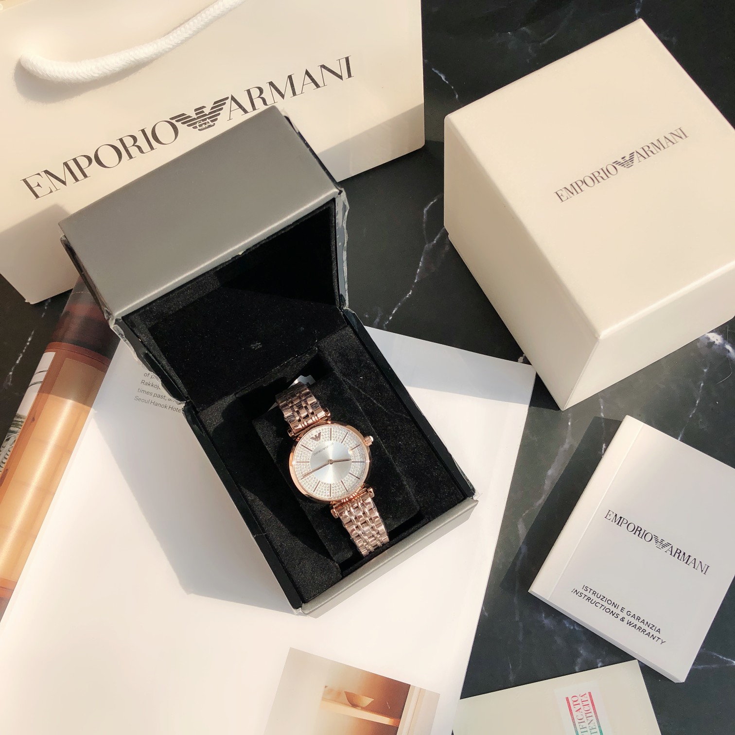 Reloj Armani Armani Gypsophila para mujer Modelo AR11446* Diámetro de la esfera 32 mm Correa de acero inoxidable 316. L…