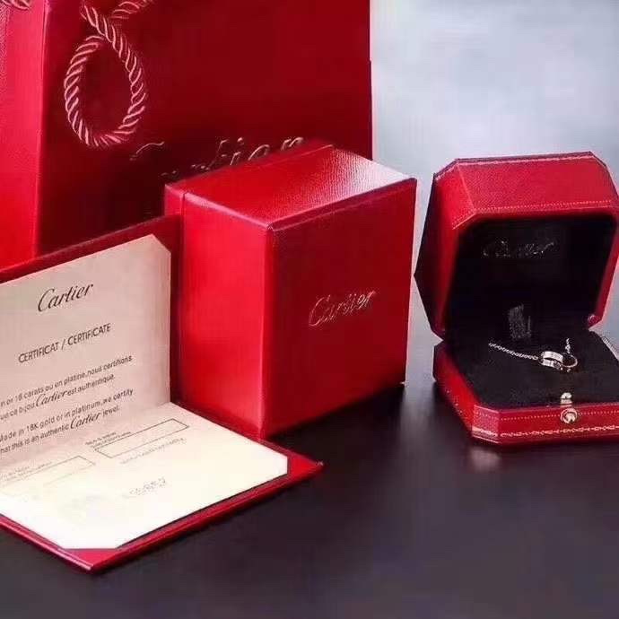 Cartier 卡家 LOVE满钻螺丝双环 锁骨项链 双色
