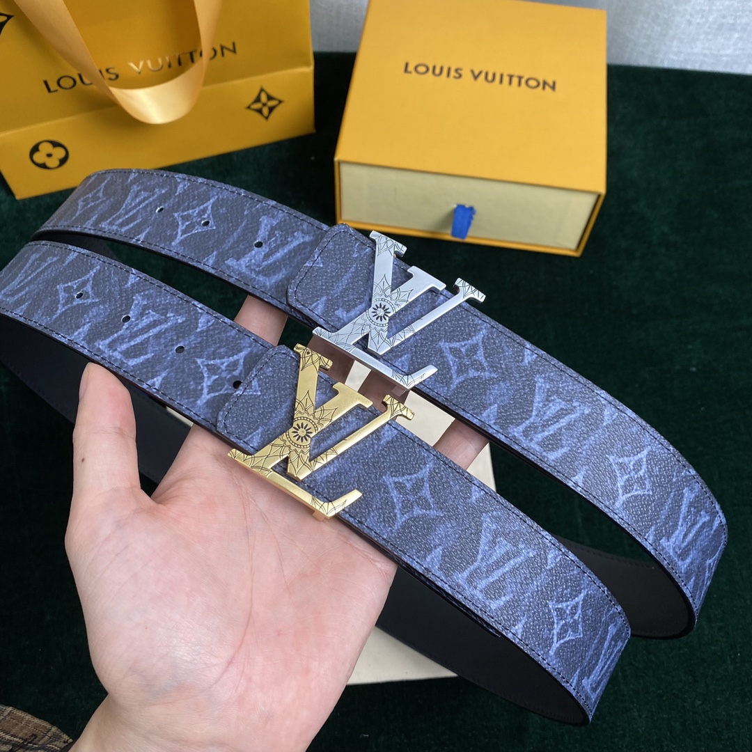 Louis Vuitton Belts Monogram Canvas Calfskin Cowhide
