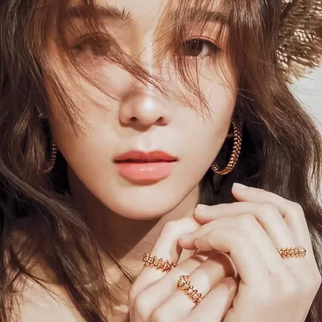 Cartier Cartier 卡‮亚地‬新款子弹头 玫瑰金‮铆色‬钉戒指