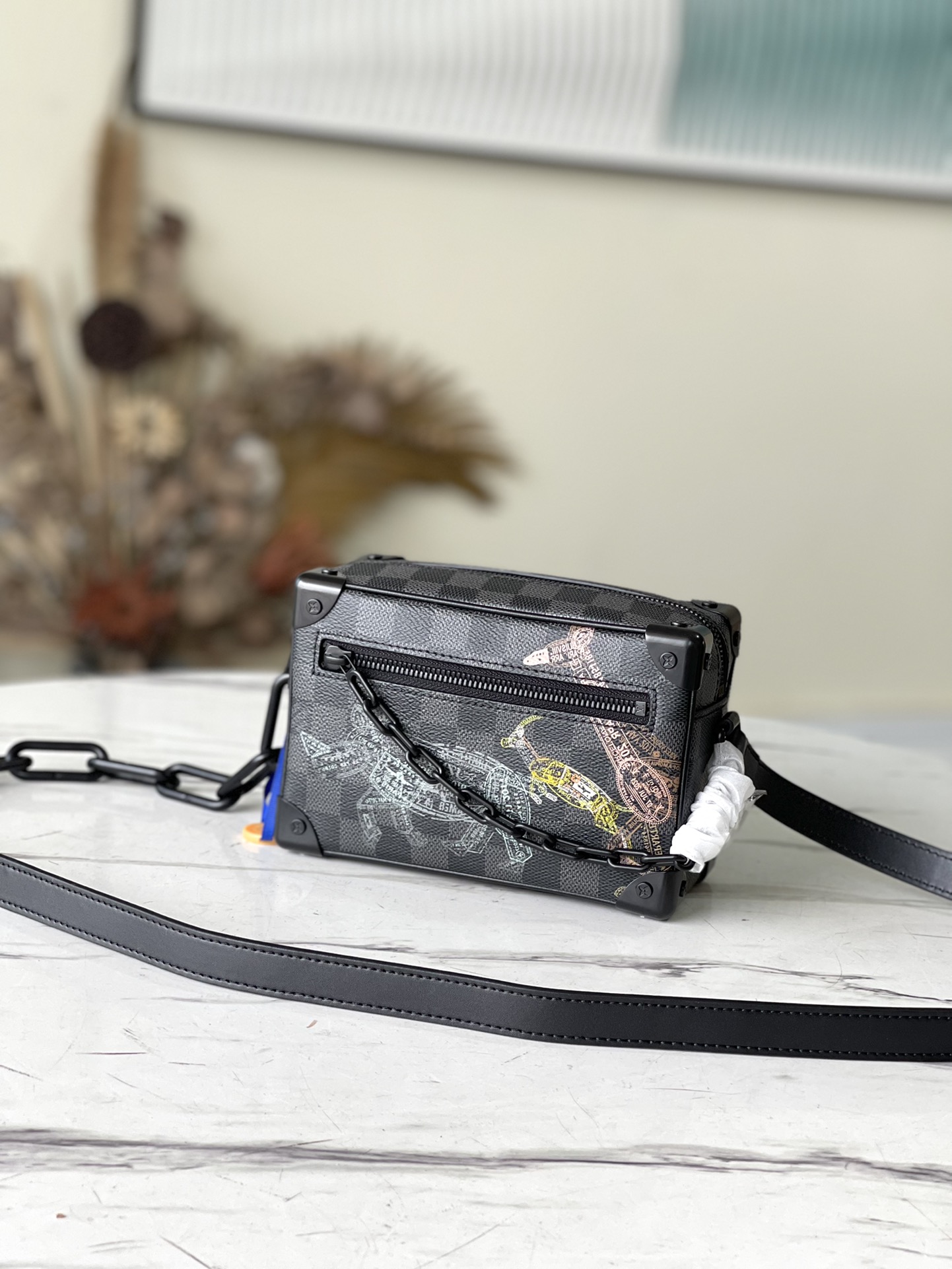 Louis Vuitton LV Soft Trunk Copy
 Bags Handbags Damier Graphite Canvas Chains N45278