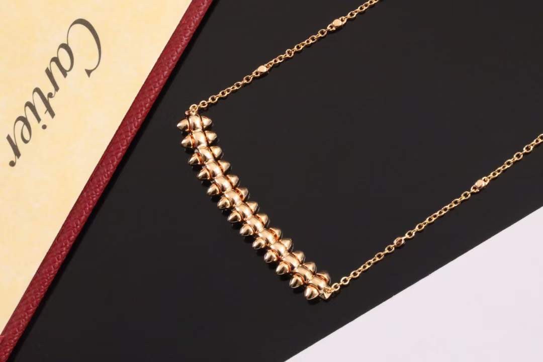 Cartier Cartier 卡地亚款子弹头 玫瑰金铆钉项链