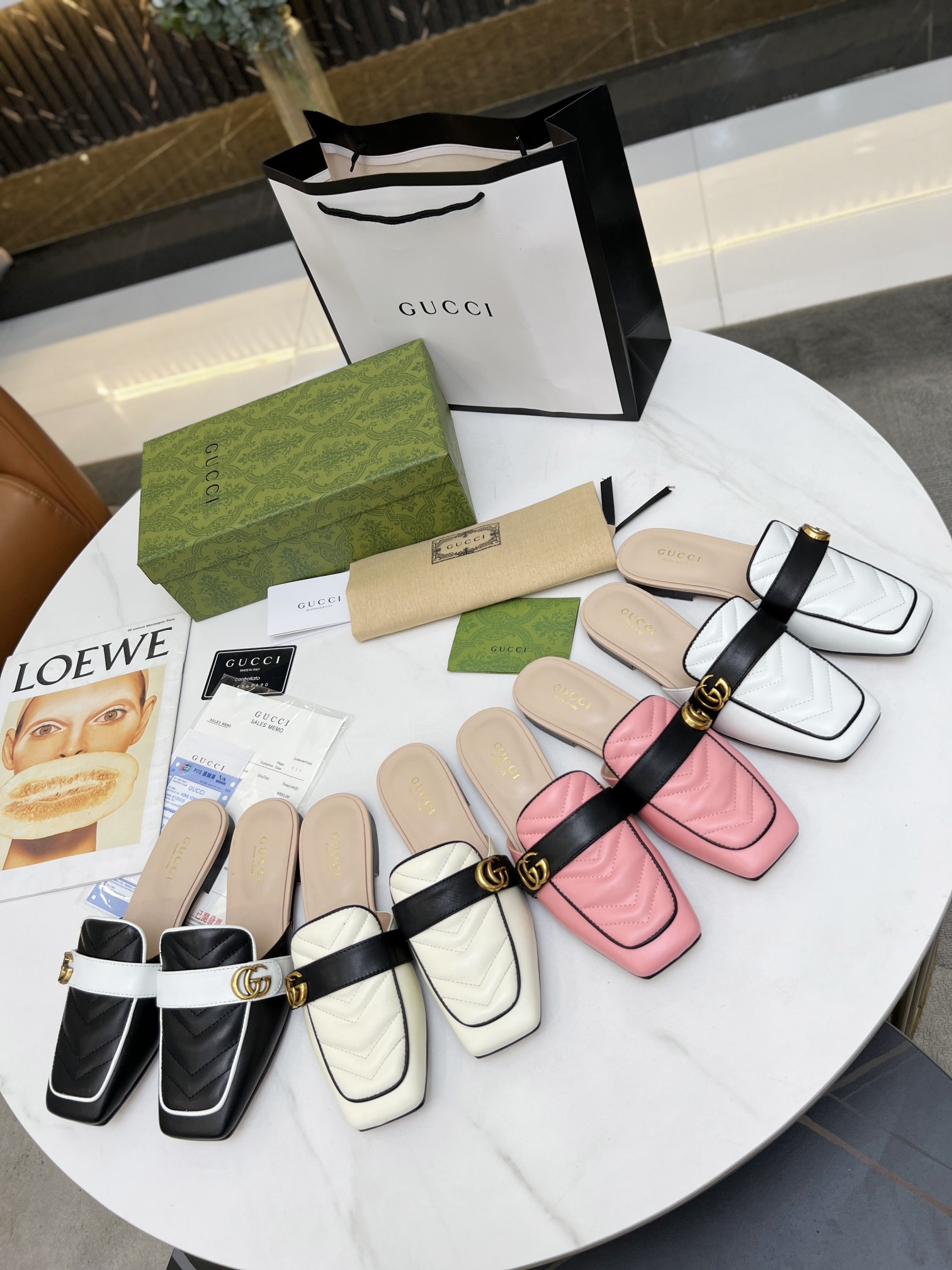 versión superior! ¡Gucci Gucci 2022 nuevas zapatillas modelos de pasarela, la versión de la generaci