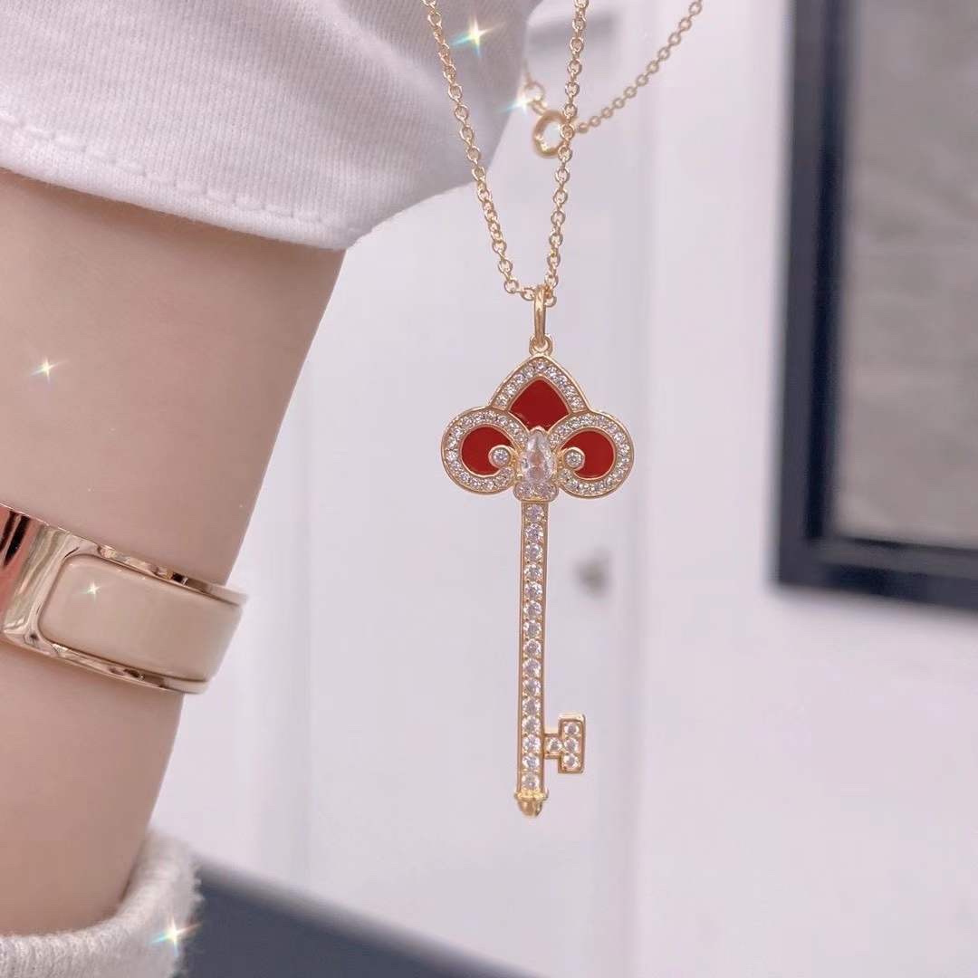 Tiffany & Co. Tiffany&Co. Fleur de Lis 钥匙项链