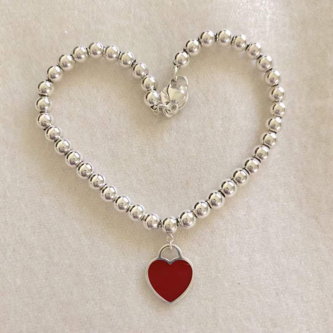 Tiffany & Co. Tiffany & Co./蒂芙尼红色双心珐琅手链