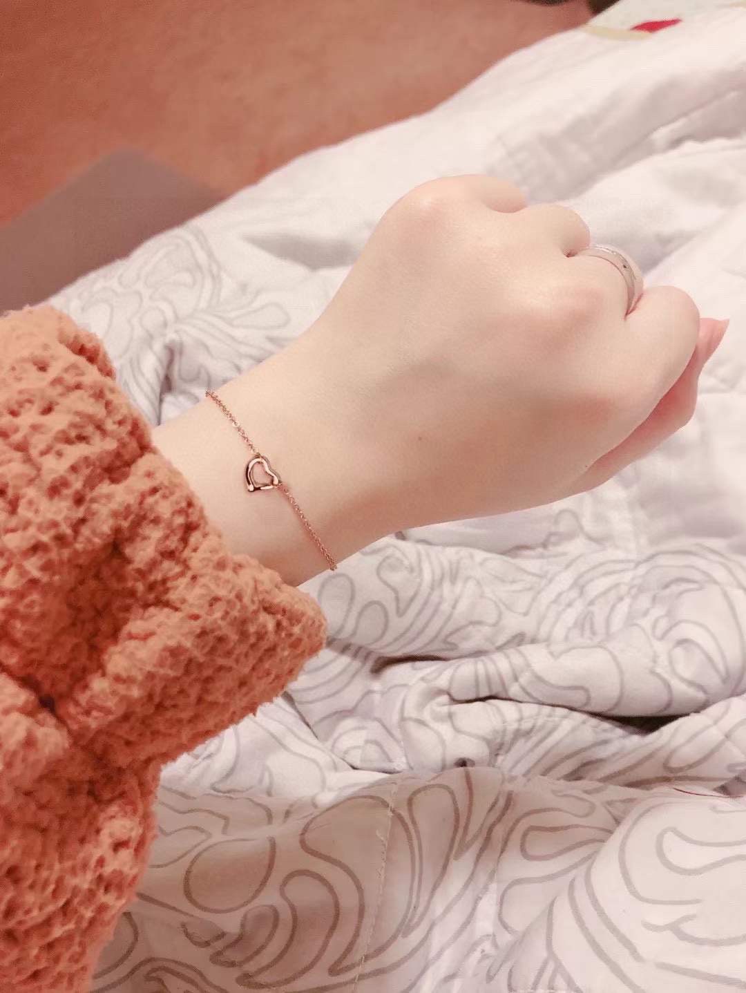 Tiffany & Co. Tiffany&Co.玫瑰金单钻心扉爱心手链