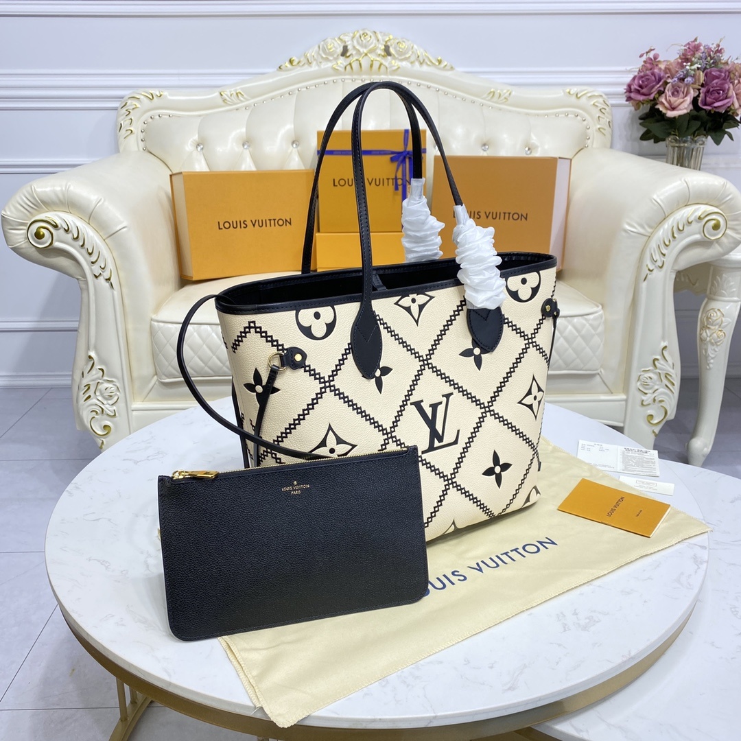 顶级原单M46040黑/M46039白2022春季系列Neverfull手袋取材MonogramEmpr