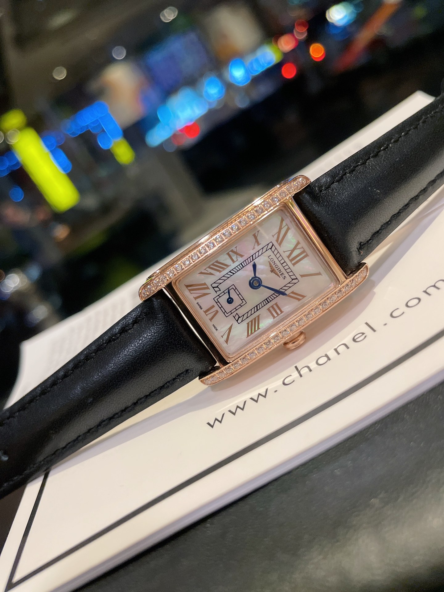 L5  黑色荔枝纹 最火浪琴 Longines 超好看的 小姐姐们赶紧入手 浪琴  Longines 戴卓维纳系列 精致两针半女士腕表 316精钢表带 直径33*22mm厚7m