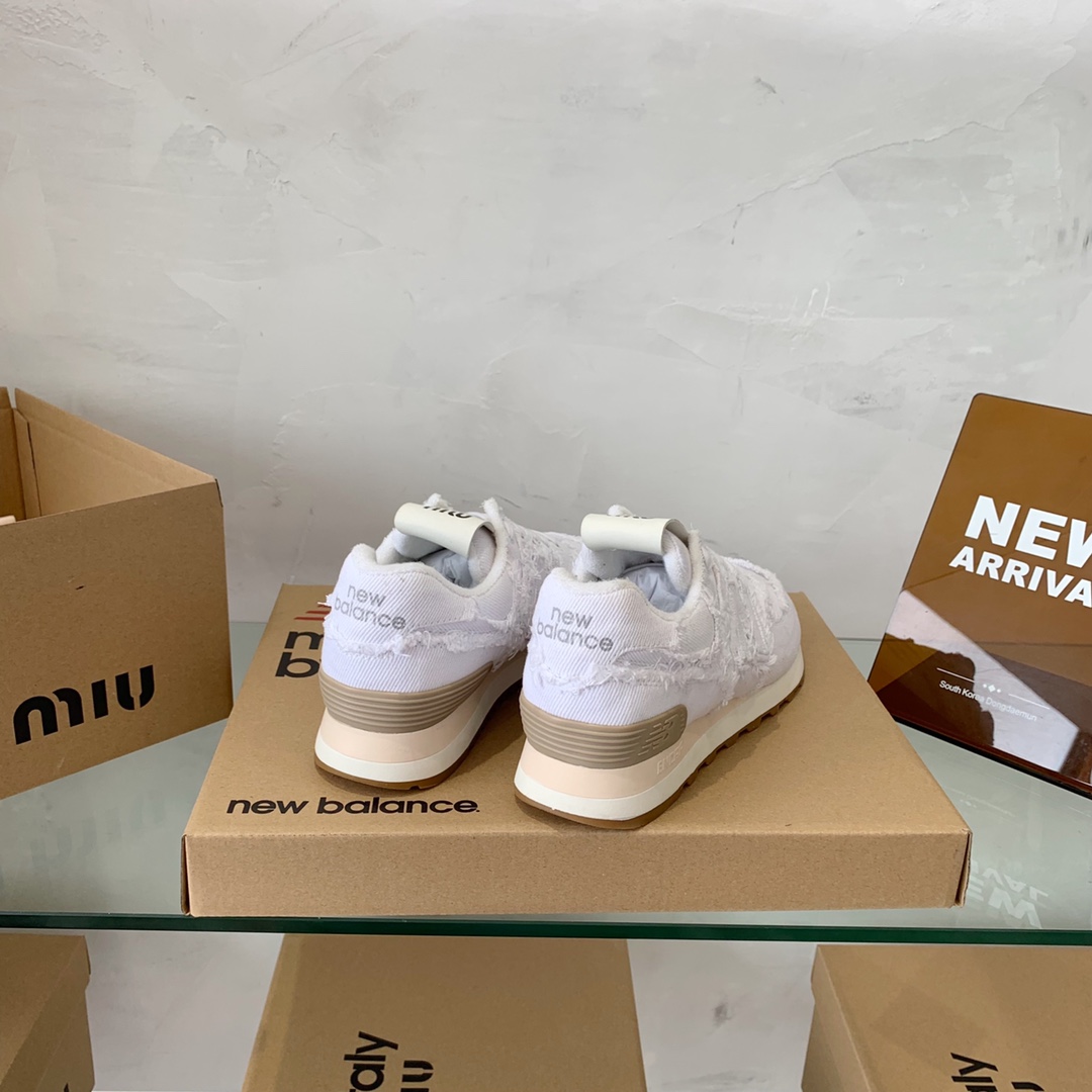 【Miu Miu × New Balance 574】 miumiu新百伦联名 2022ss走秀情侣款男女同款运动鞋