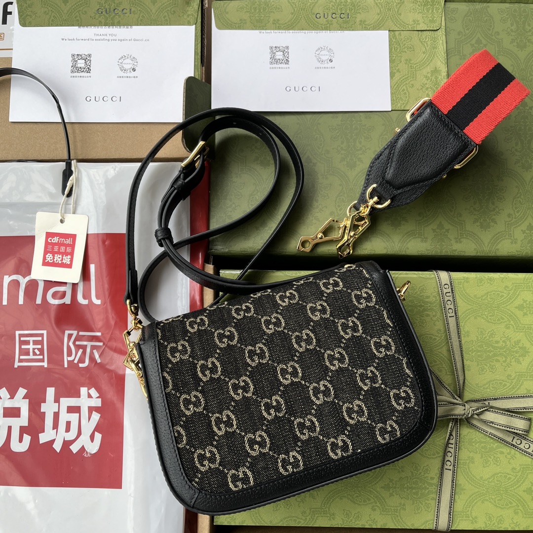 原厂皮配Cdfmall三亚免税店手提袋Gucc1955HorsebitBag！经典的马衔扣+Monogr