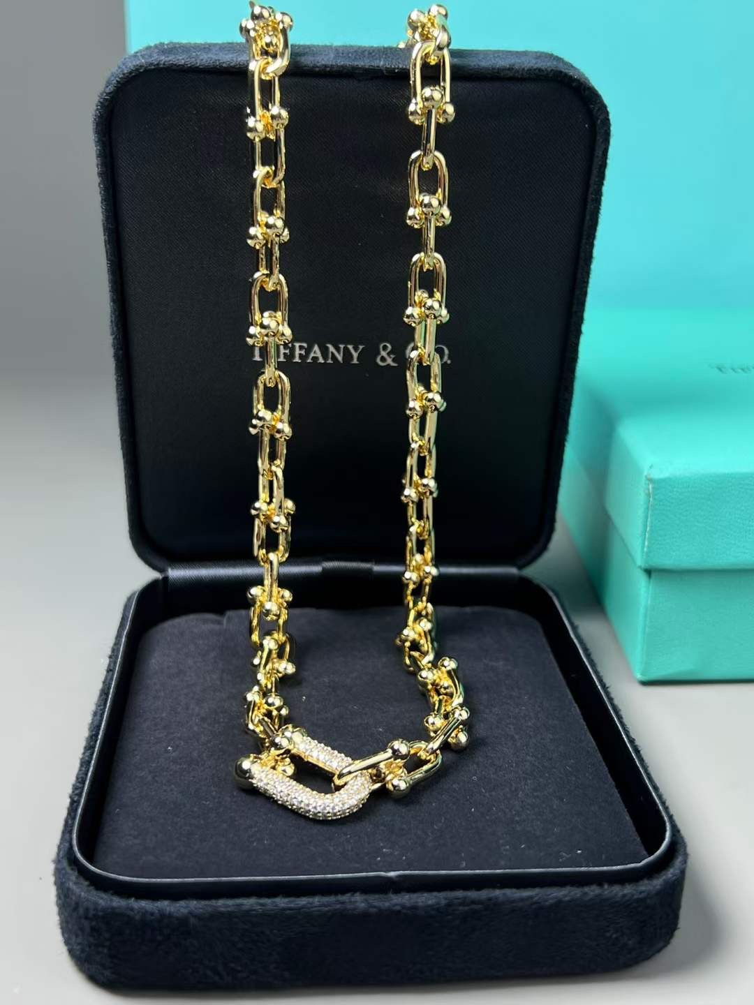 Tiffany & Co. Tiffany&co.hardwear系u形双链环竹节项链