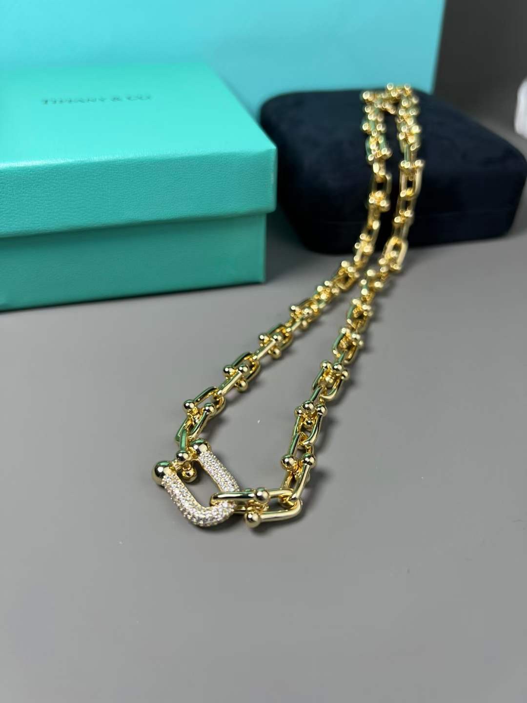 Tiffany & Co. Tiffany&co.hardwear系u形双链环竹节项链