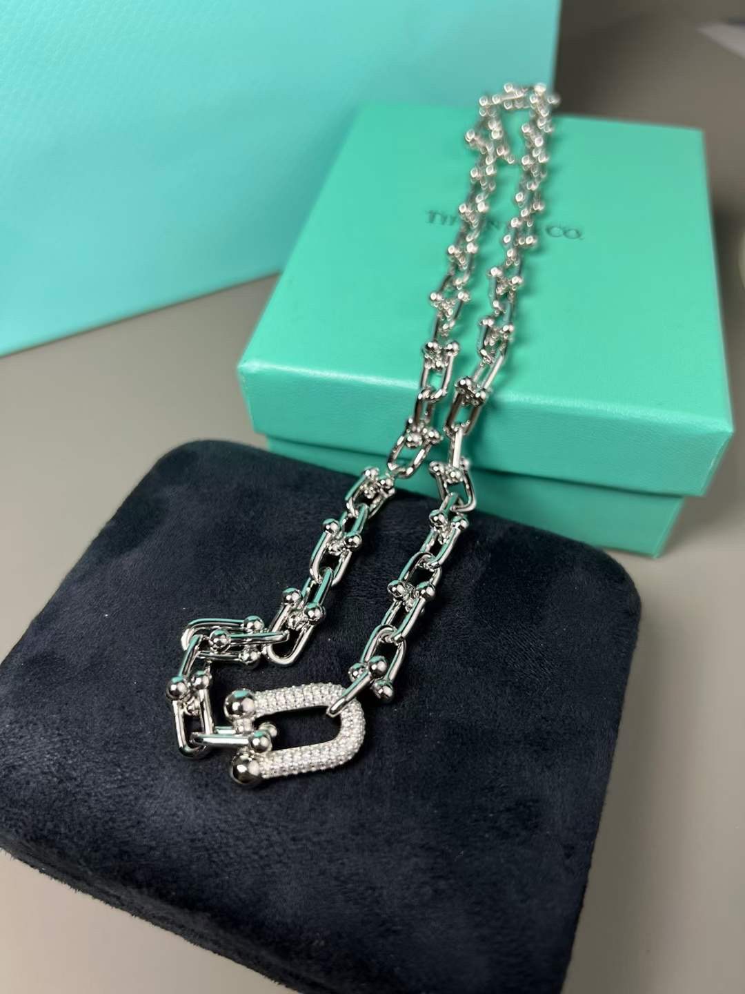 Tiffany & Co. Tiffany&co.hardwear系u形双链环竹节项链