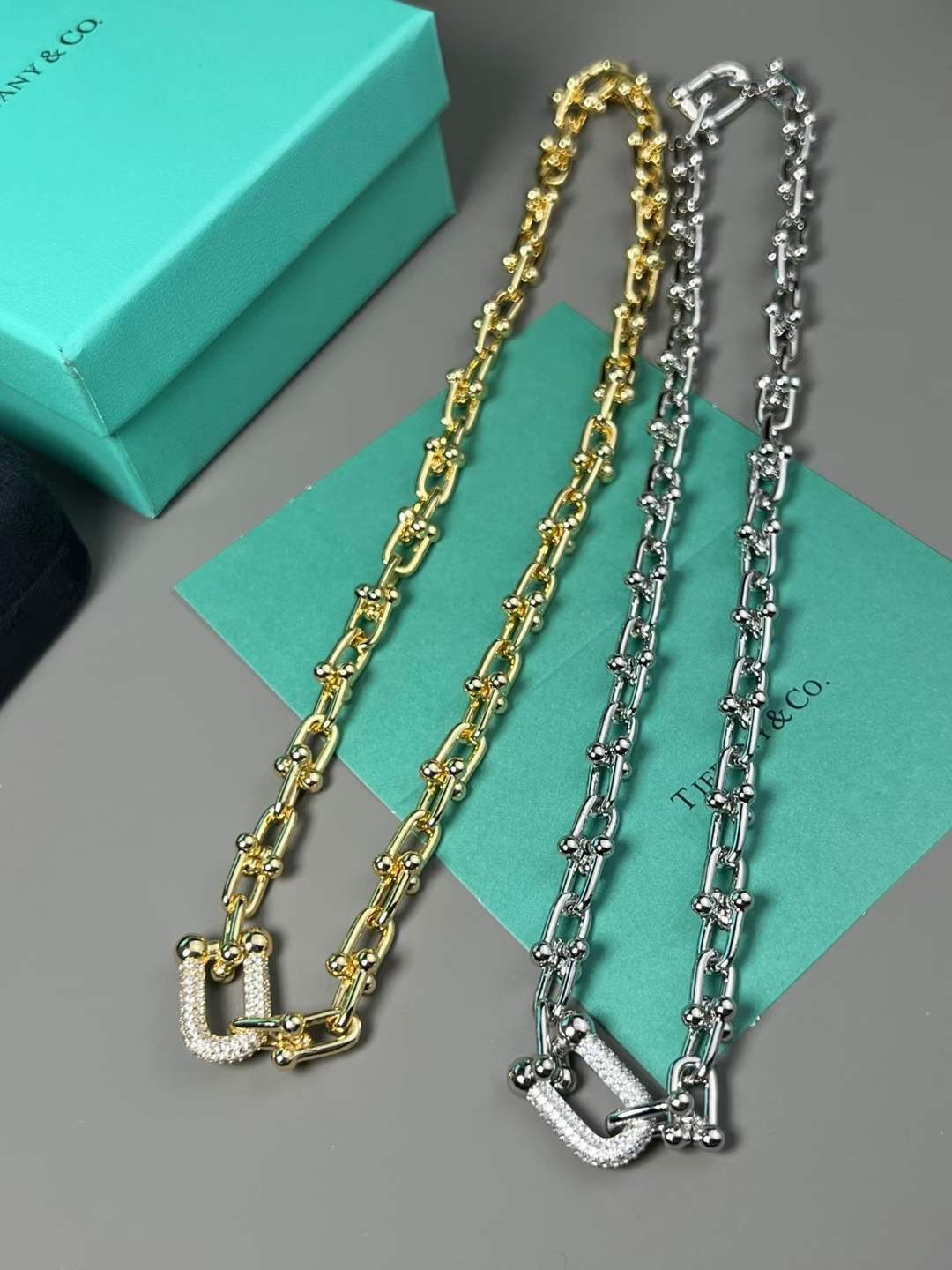 Tiffany & Co. Tiffany&co.hardwear系u形双链环竹节项链