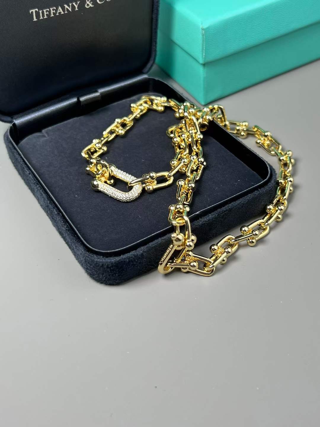 Tiffany & Co. Tiffany&co.hardwear系u形双链环竹节项链