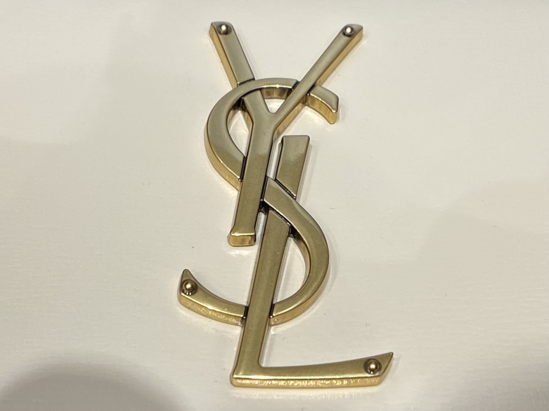 YSL 𝙉𝙚𝙬 𝙢𝙚𝙙𝙞𝙪𝙢 𝙨𝙪𝙣𝙨𝙚𝙩 25CM 牙签纹日落包 634723奶杏色/金扣