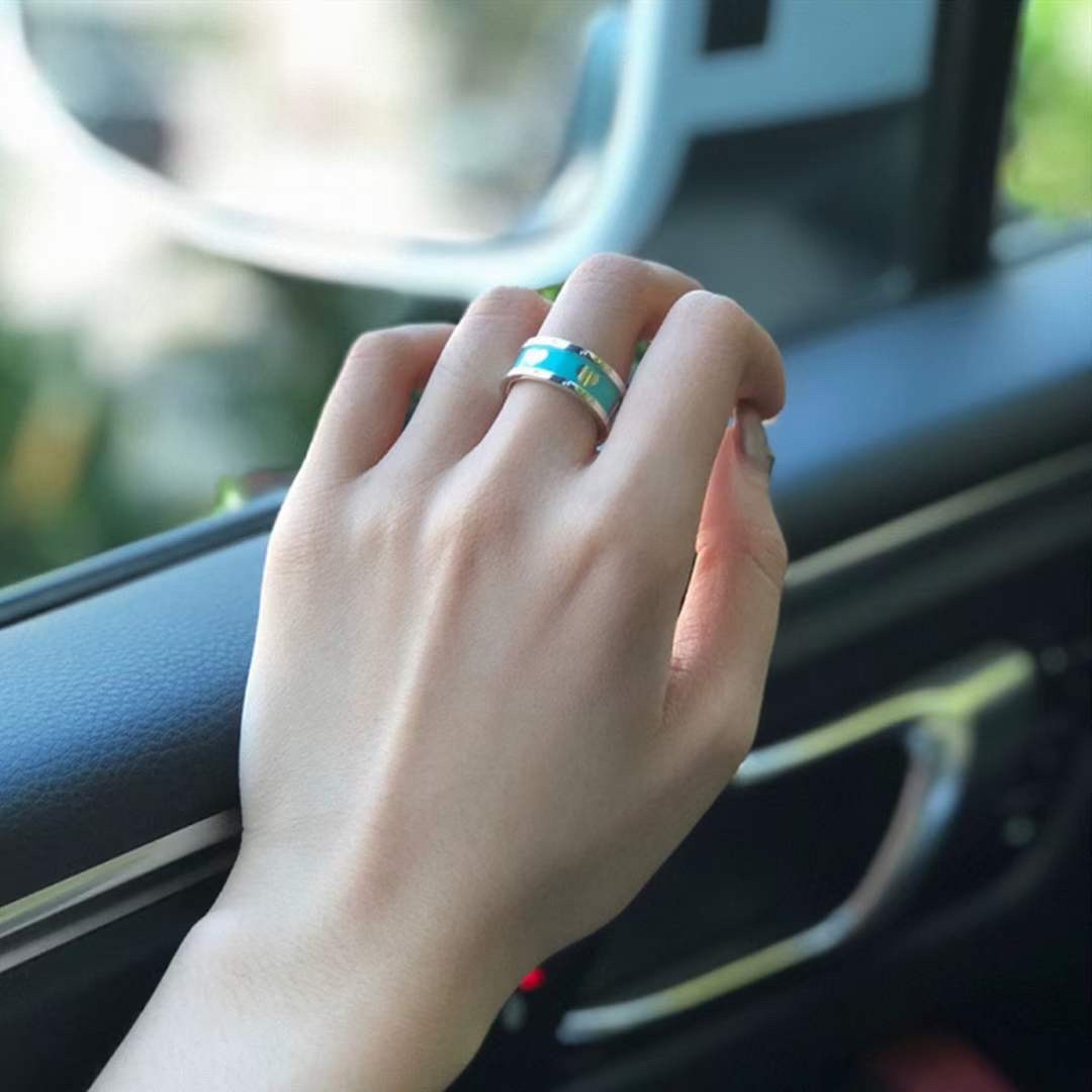 Tiffany & Co. Tiffany&Co.蒂芙尼 Love heart 珐琅桃心戒指