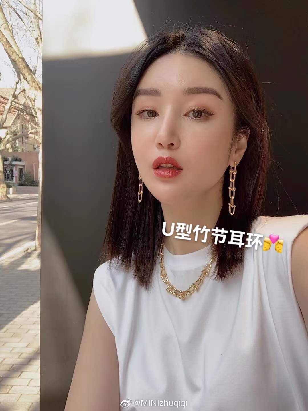 Tiffany & Co. Tiffany&Co. hardwear系列 U型竹节耳环
