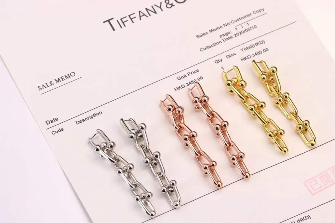 Tiffany & Co. Tiffany&Co. hardwear系列 U型竹节耳环