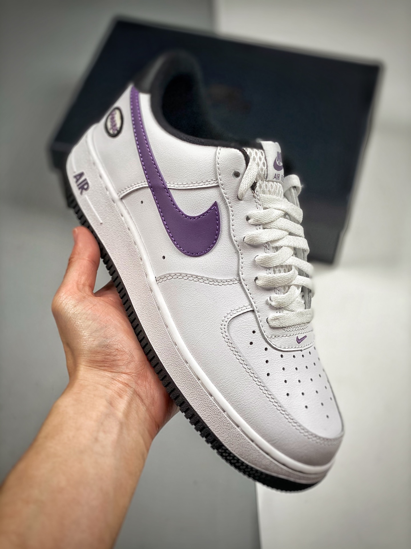 Spring new product company-level Nike Air Force 1 Low '07 purple and white color scheme, Air Force 1 low-top casual ska…